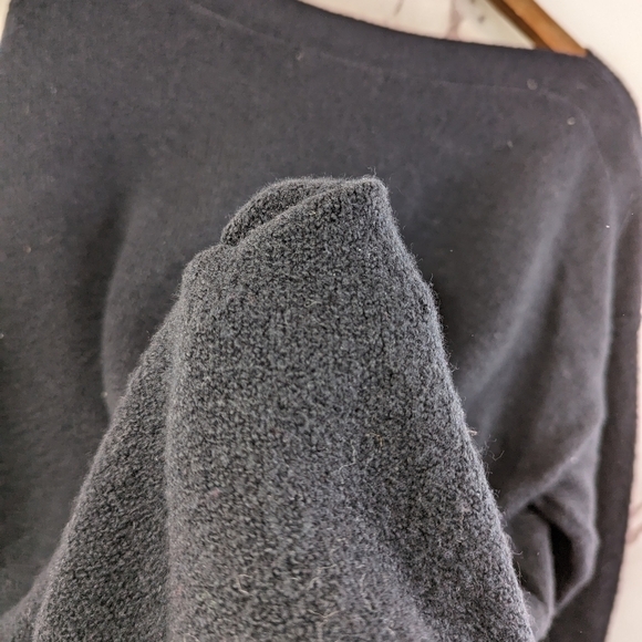 By Anthropologie Sweater Womens Medium Black Boat Neck Slouchy Oversized - Picture 10 of 12